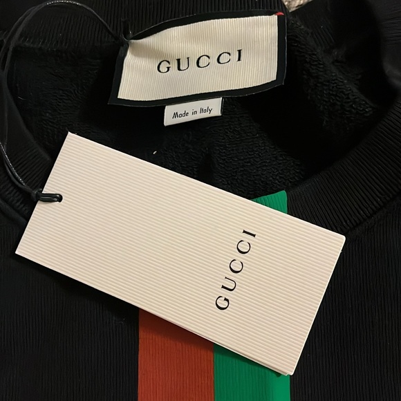 Gucci Black Sweatshirt with Yellow, Red, and Green Accents - Picture 3 of 5